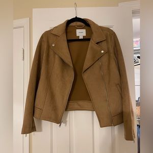 Brown tan suede jacket old navy xs